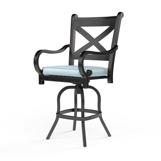 Sunset West - Monterey Barstool in Canvas Skyline w/ Self Welt - SW3001-7B-14091 view 1