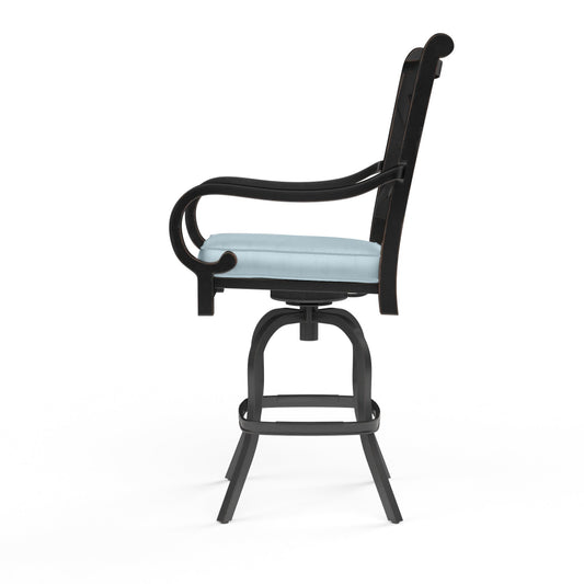 Sunset West - Monterey Barstool in Canvas Skyline w/ Self Welt - SW3001-7B-14091 view 2