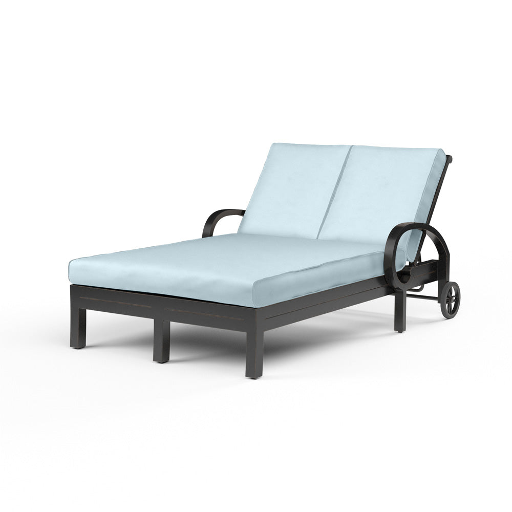 Sunset West - Monterey Double Chaise in Canvas Skyline w/ Self Welt - SW3001-99-14091 view 1