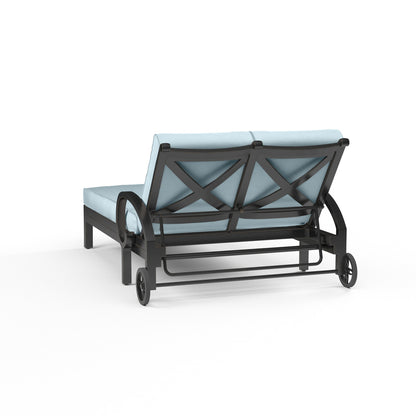 Sunset West - Monterey Double Chaise in Canvas Skyline w/ Self Welt - SW3001-99-14091 view 3