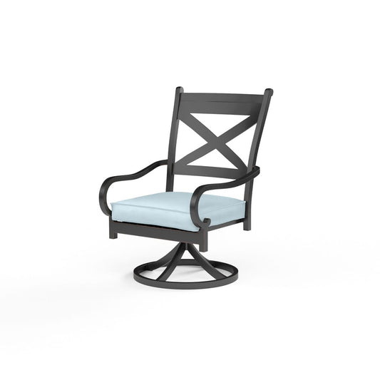 Sunset West - Monterey Swivel Dining Chair in Canvas Skyline w/ Self Welt - SW3001-11-14091 view 1