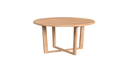 Sunset West - Natural Teak 56" Round Dining Table - Light Wood - SW5706-RDT56 view 1