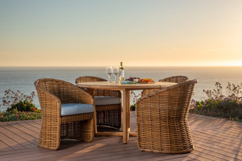 Sunset West - Natural Teak 56" Round Dining Table - Light Wood - SW5706-RDT56 view 6