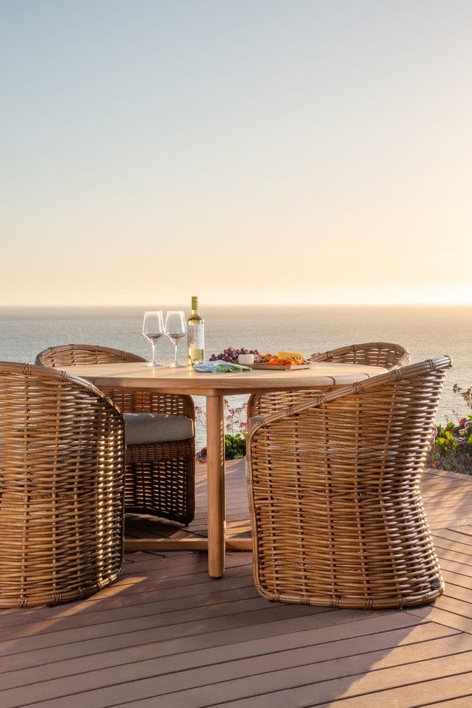 Sunset West - Natural Teak 56" Round Dining Table - Light Wood - SW5706-RDT56 view 7
