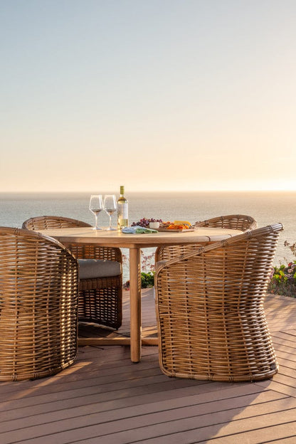 Sunset West - Natural Teak 56" Round Dining Table - Light Wood - SW5706-RDT56 view 7