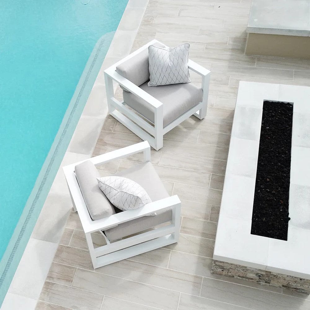 Sunset West - Newport Club Chair in Canvas Natural, No Welt - Whites/Creams/Beiges - SW4801-21-5404 view 4