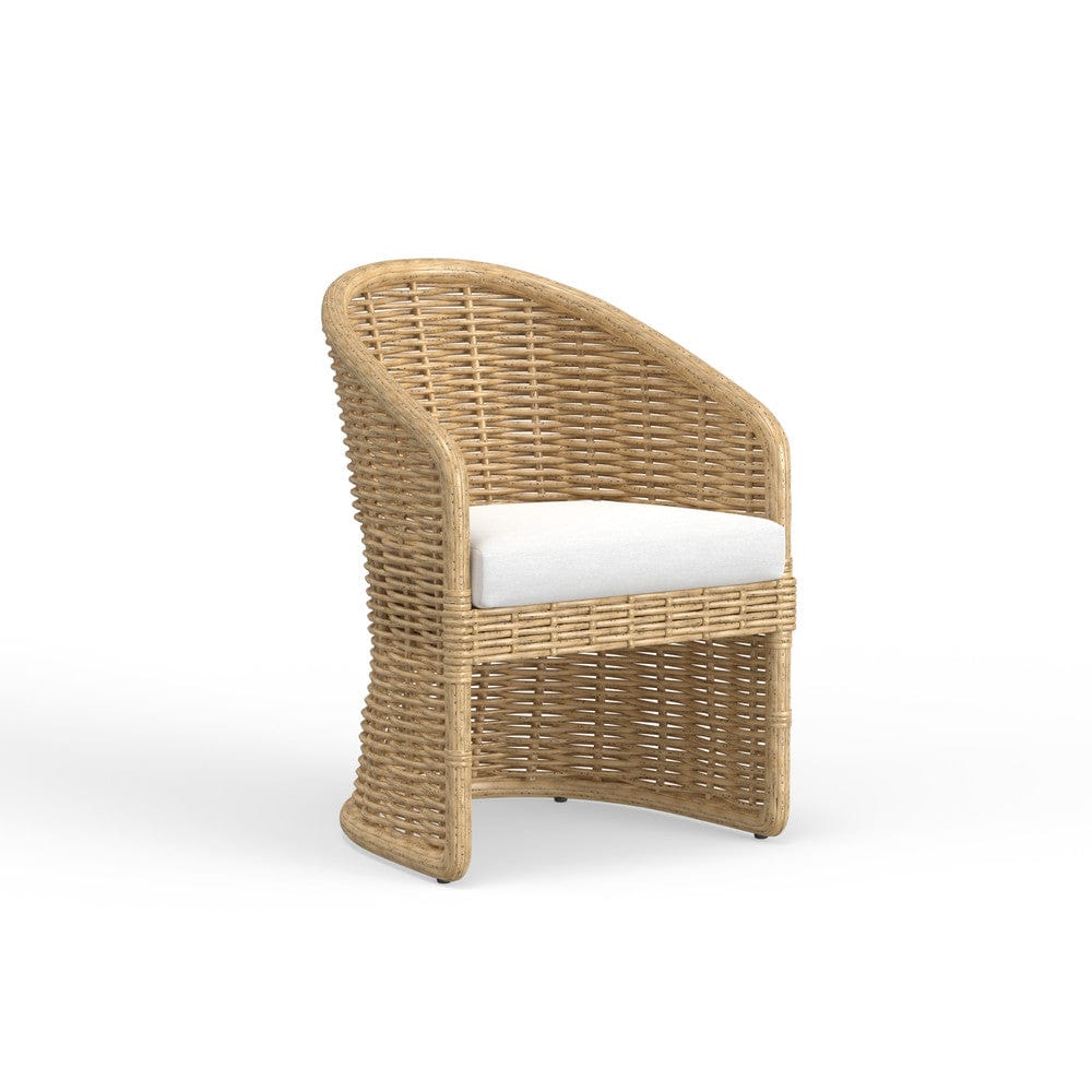Sunset West - Playa Dining Chair in Soothe Pearl w/ Flange Welt - Medium Wood - SW7001-1-PRL-STKIT view 1