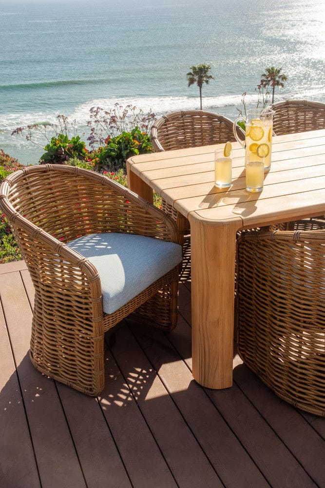 Sunset West - Playa Dining Chair in Soothe Pearl w/ Flange Welt - Medium Wood - SW7001-1-PRL-STKIT view 11