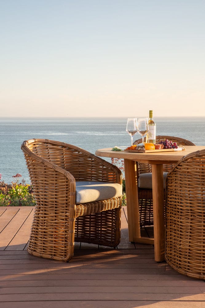 Sunset West - Playa Dining Chair in Soothe Pearl w/ Flange Welt - Medium Wood - SW7001-1-PRL-STKIT view 12
