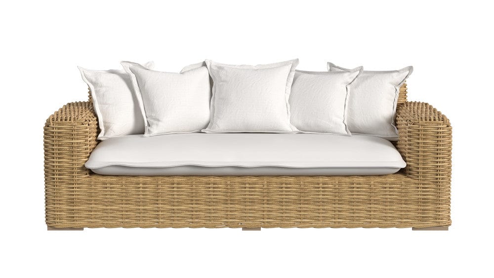 Sunset West - Playa Loveseat in Soothe Pearl w/ Flange Welt - Medium Wood - SW7001-22-PRL-STKIT view 2
