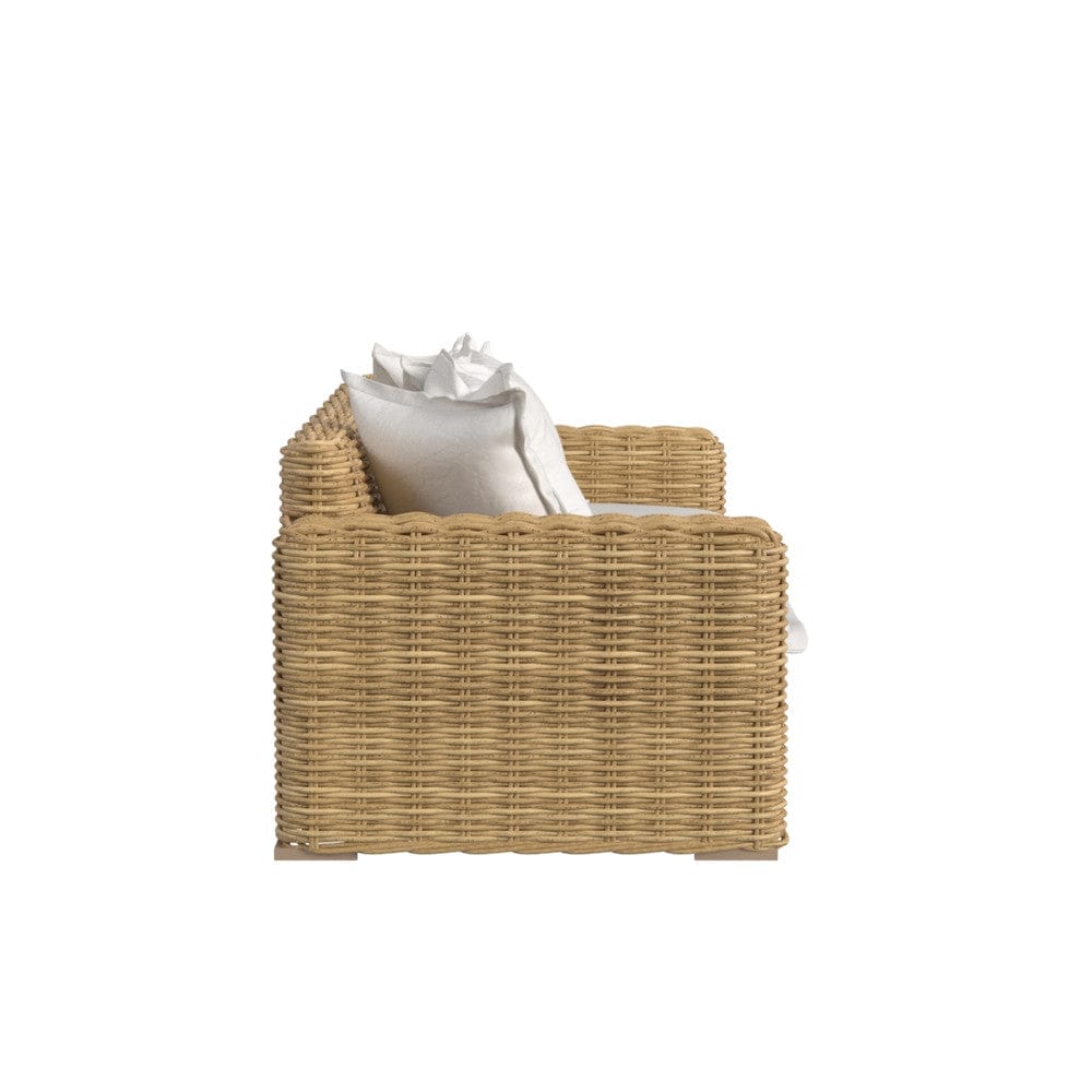 Sunset West - Playa Loveseat in Soothe Pearl w/ Flange Welt - Medium Wood - SW7001-22-PRL-STKIT view 3