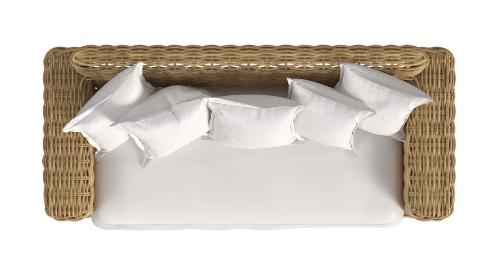 Sunset West - Playa Loveseat in Soothe Pearl w/ Flange Welt - Medium Wood - SW7001-22-PRL-STKIT view 5