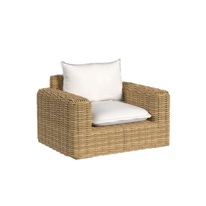 Sunset West - Playa Oversized Club Chair in Soothe Pearl w/ Flange Welt - Medium Wood - SW7001-21-5-PR-STKIT view 1