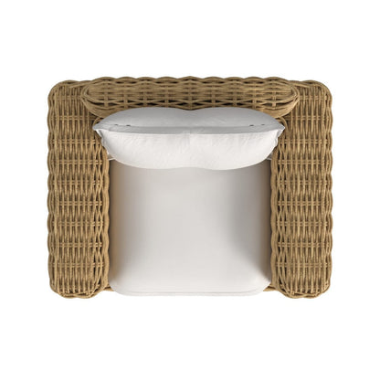 Sunset West - Playa Oversized Club Chair in Soothe Pearl w/ Flange Welt - Medium Wood - SW7001-21-5-PR-STKIT view 5