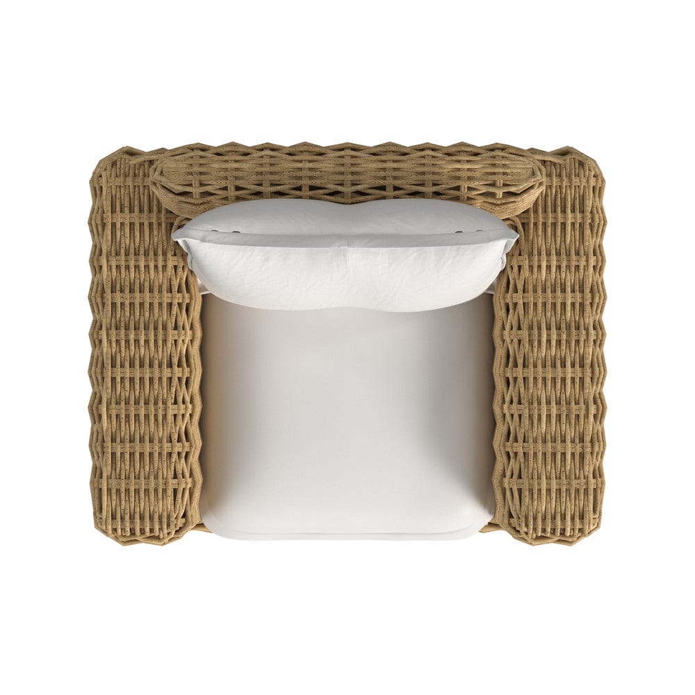 Sunset West - Playa Oversized Swivel Club Chair in Soothe Pearl w/ Flange Welt - Medium Wood - SW7001-215S-PR-STKIT view 5
