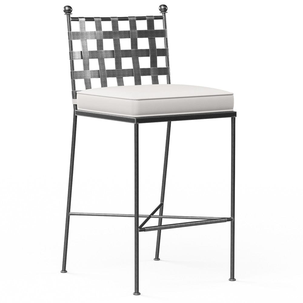 Sunset West - Provence Barstool in Canvas White w/ Self Welt - Blacks - SW3201-7B-57003 view 1