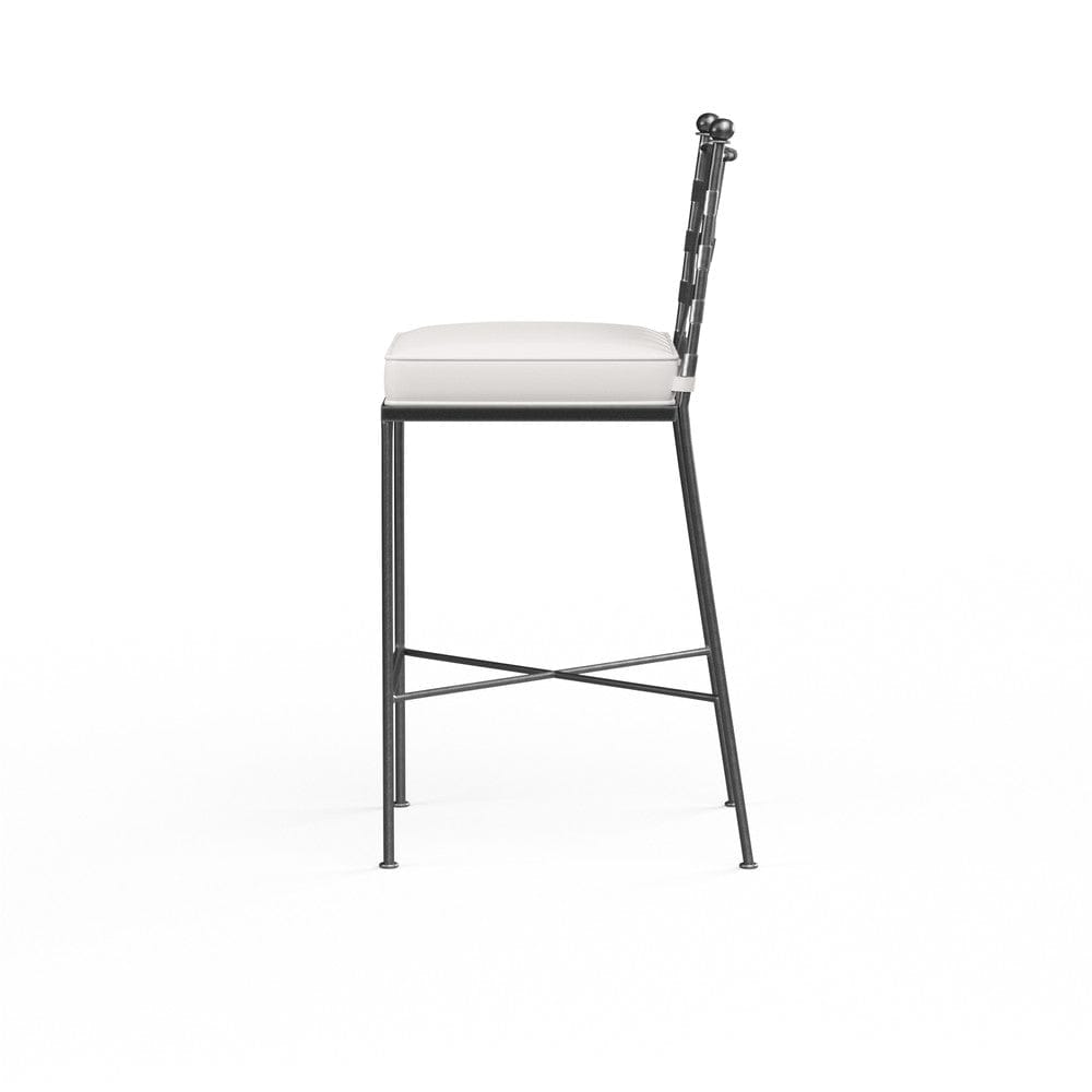 Sunset West - Provence Barstool in Canvas White w/ Self Welt - Blacks - SW3201-7B-57003 view 3