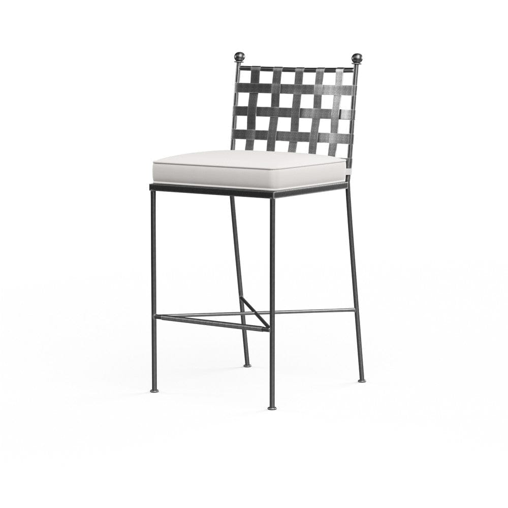 Sunset West - Provence Barstool in Canvas White w/ Self Welt - Blacks - SW3201-7B-57003 view 4