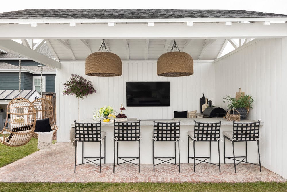 Sunset West - Provence Barstool in Canvas White w/ Self Welt - Blacks - SW3201-7B-57003 view 6