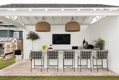 Sunset West - Provence Barstool in Canvas White w/ Self Welt - Blacks - SW3201-7B-57003 view 6