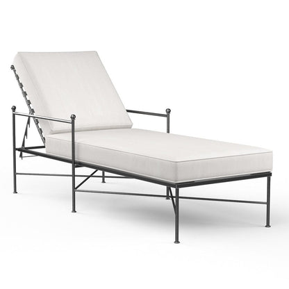 Sunset West - Provence Chaise Lounge in Canvas White w/ Self Welt - Blacks - SW3201-9-57003 view 1