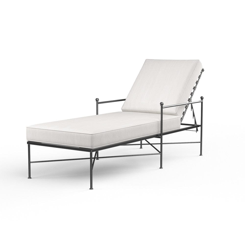 Sunset West - Provence Chaise Lounge in Canvas White w/ Self Welt - Blacks - SW3201-9-57003 view 4