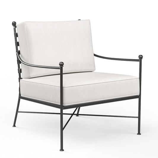 Sunset West - Provence Club Chair in Canvas White w/ Self Welt - Blacks - SW3201-21-57003 view 1