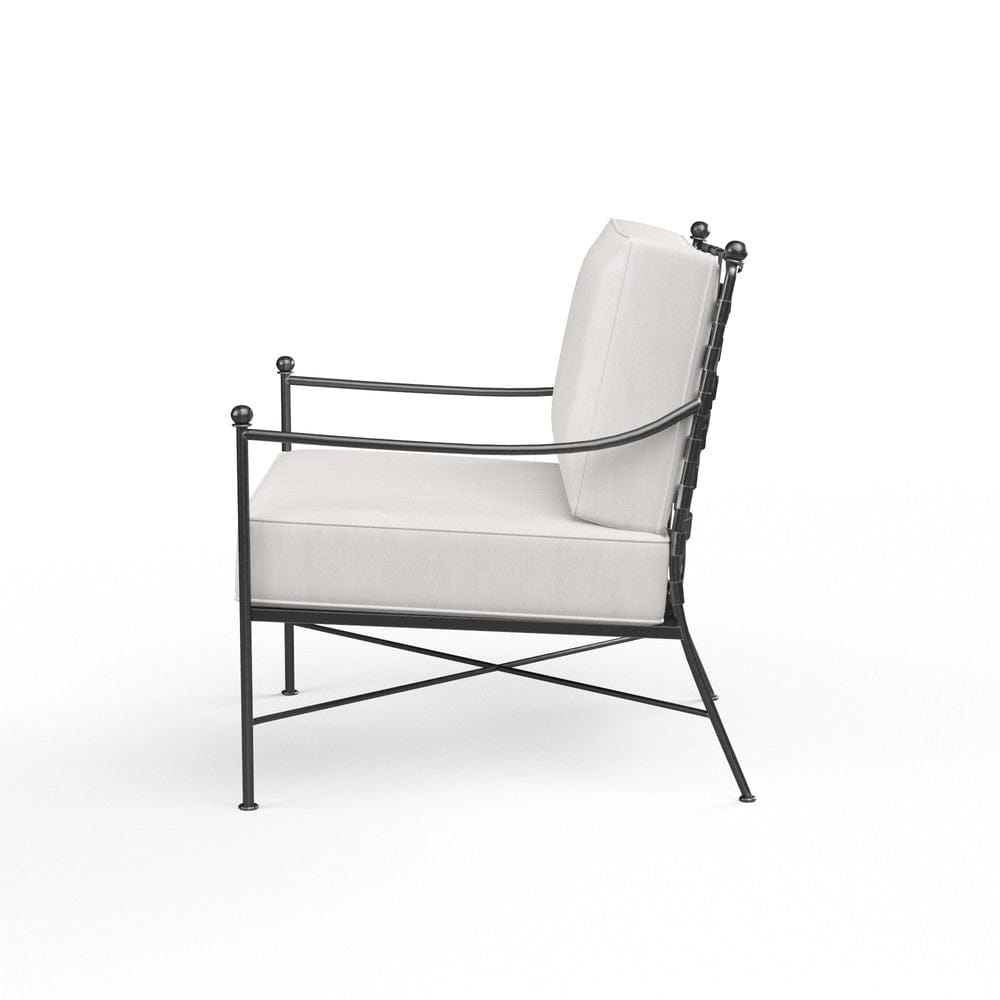 Sunset West - Provence Club Chair in Canvas White w/ Self Welt - Blacks - SW3201-21-57003 view 3