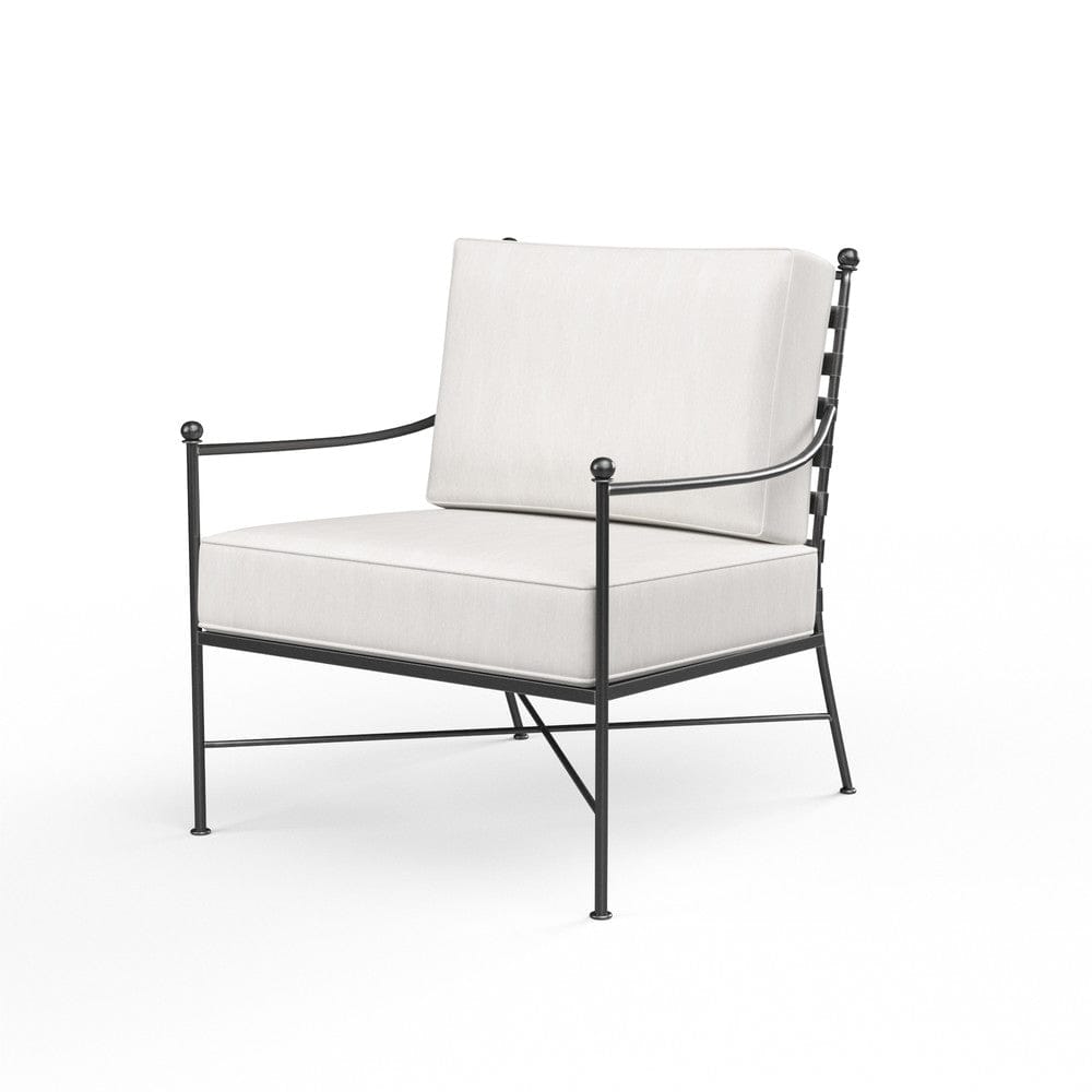 Sunset West - Provence Club Chair in Canvas White w/ Self Welt - Blacks - SW3201-21-57003 view 4