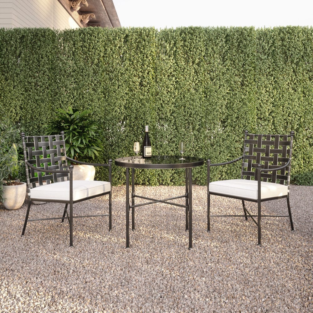 Sunset West - Provence Dining Chair in Canvas White w/ Self Welt - Blacks - SW3201-1-57003 view 7