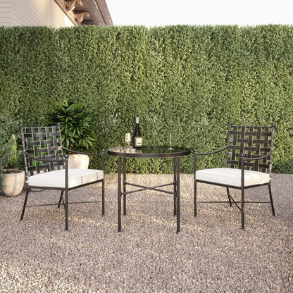 Sunset West - Provence Dining Chair in Canvas White w/ Self Welt - Blacks - SW3201-1-57003 view 7