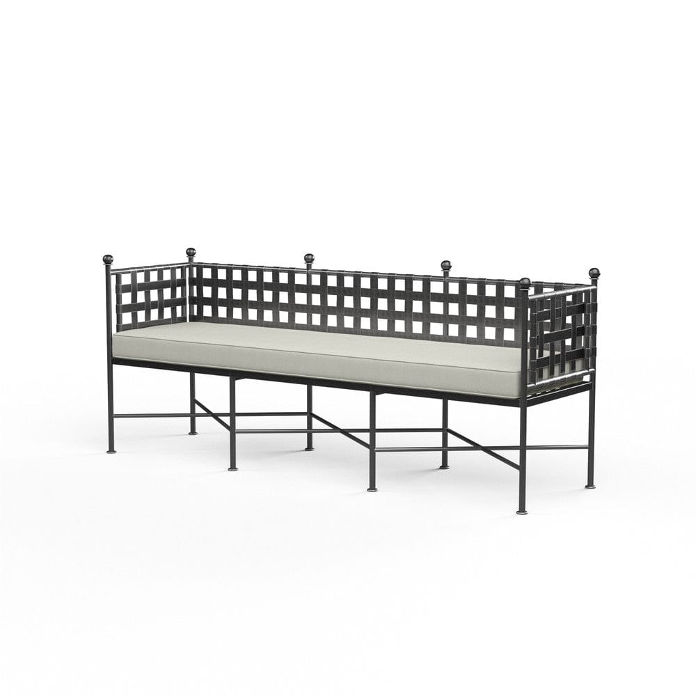 Sunset West - Provence Garden Bench in Canvas Granite w/ Self Welt - Grays - SW3201-BNCH-5402 view 1