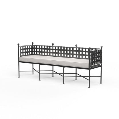 Sunset West - Provence Garden Bench in Canvas White w/ Self Welt - Blacks - SW3201-BNCH-57003 view 5