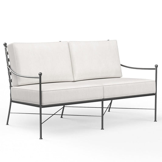 Sunset West - Provence Loveseat in Canvas White w/ Self Welt - Blacks - SW3201-22-57003 view 1