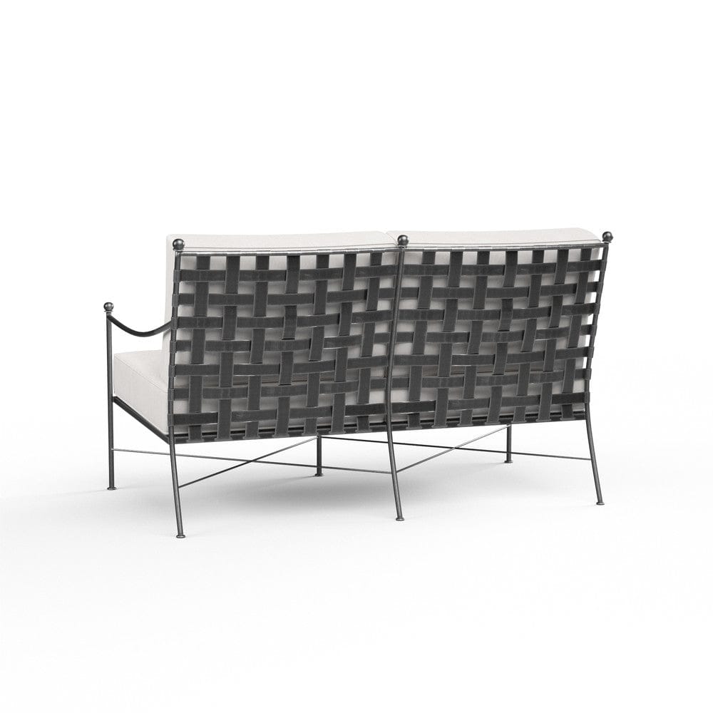 Sunset West - Provence Loveseat in Canvas White w/ Self Welt - Blacks - SW3201-22-57003 view 2