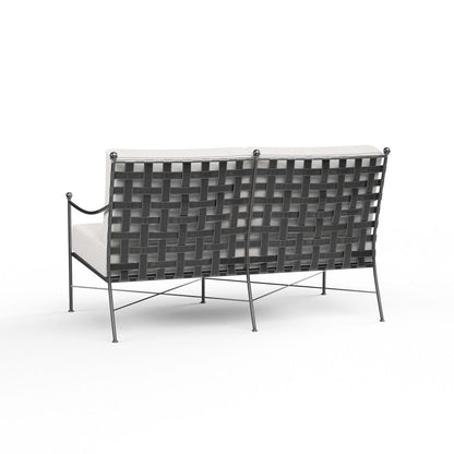 Sunset West - Provence Loveseat in Canvas White w/ Self Welt - Blacks - SW3201-22-57003 view 2