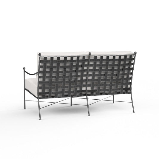 Sunset West - Provence Loveseat in Canvas White w/ Self Welt - Blacks - SW3201-22-57003 view 2