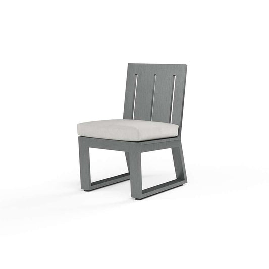 Sunset West - Redondo Armless Dining Chair in Cast Silver, No Welt - SW3801-1A-SLVR-STKIT veiw 1