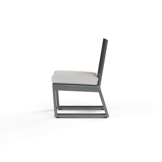 Sunset West - Redondo Armless Dining Chair in Cast Silver, No Welt - SW3801-1A-SLVR-STKIT veiw 2