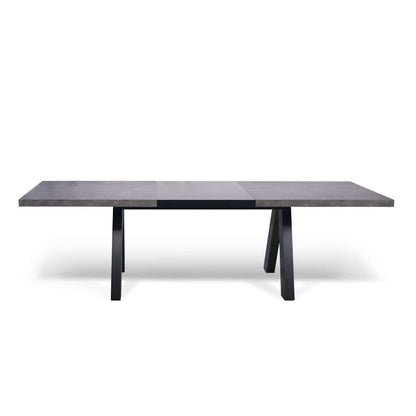 TEMAHOME - Apex Extending Dining Table in Concrete Look / Pure Black - 9500613173 veiw 2