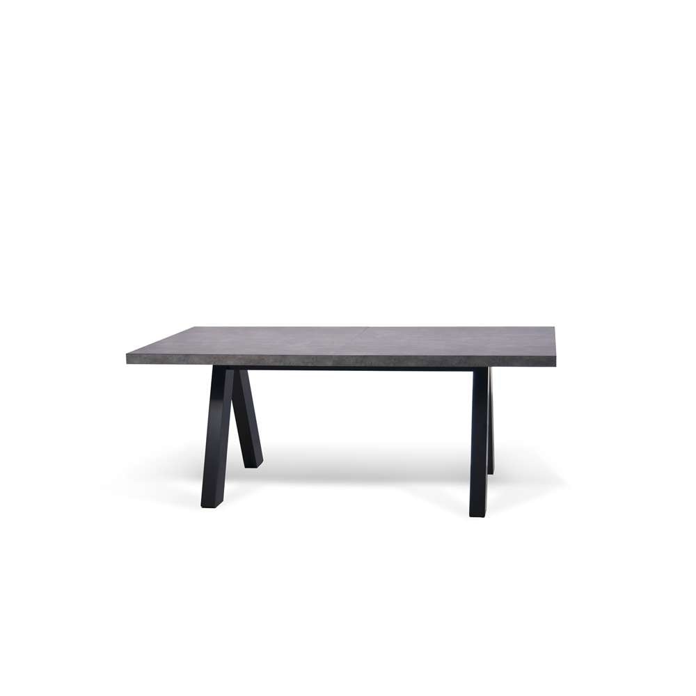 TEMAHOME - Apex Extending Dining Table in Concrete Look / Pure Black - 9500613173 veiw 4