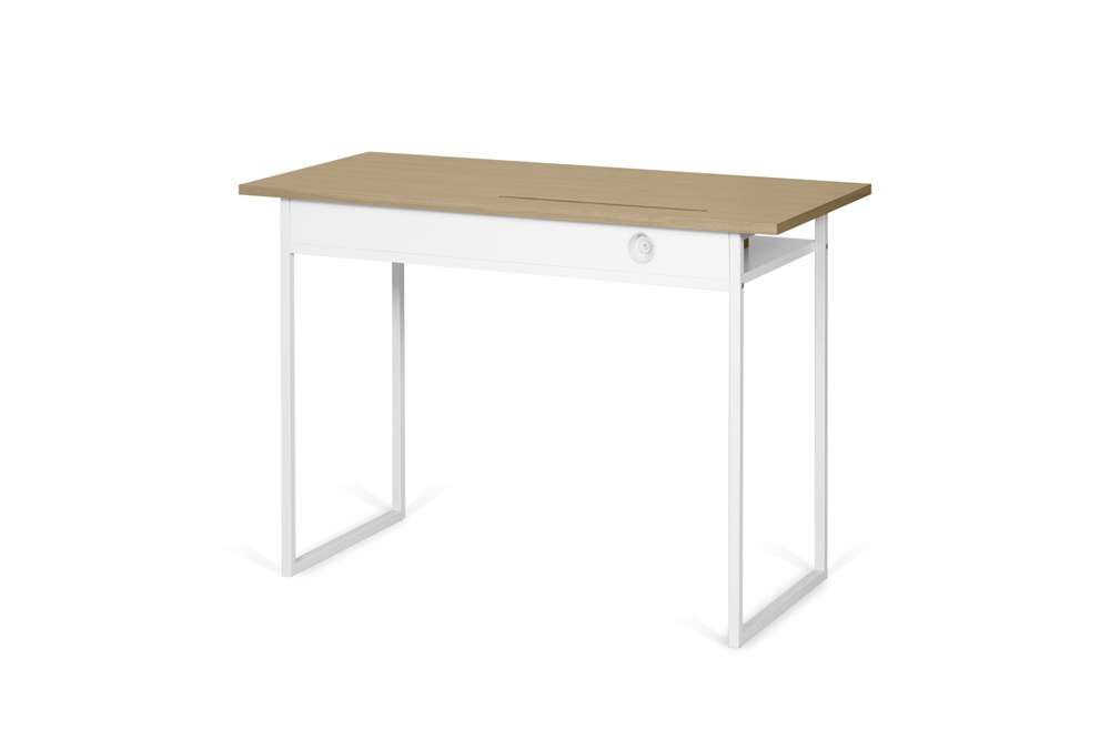 TEMAHOME - Bristol Desk in Light Oak, Pure White and White Steel - 9003054280 veiw 4