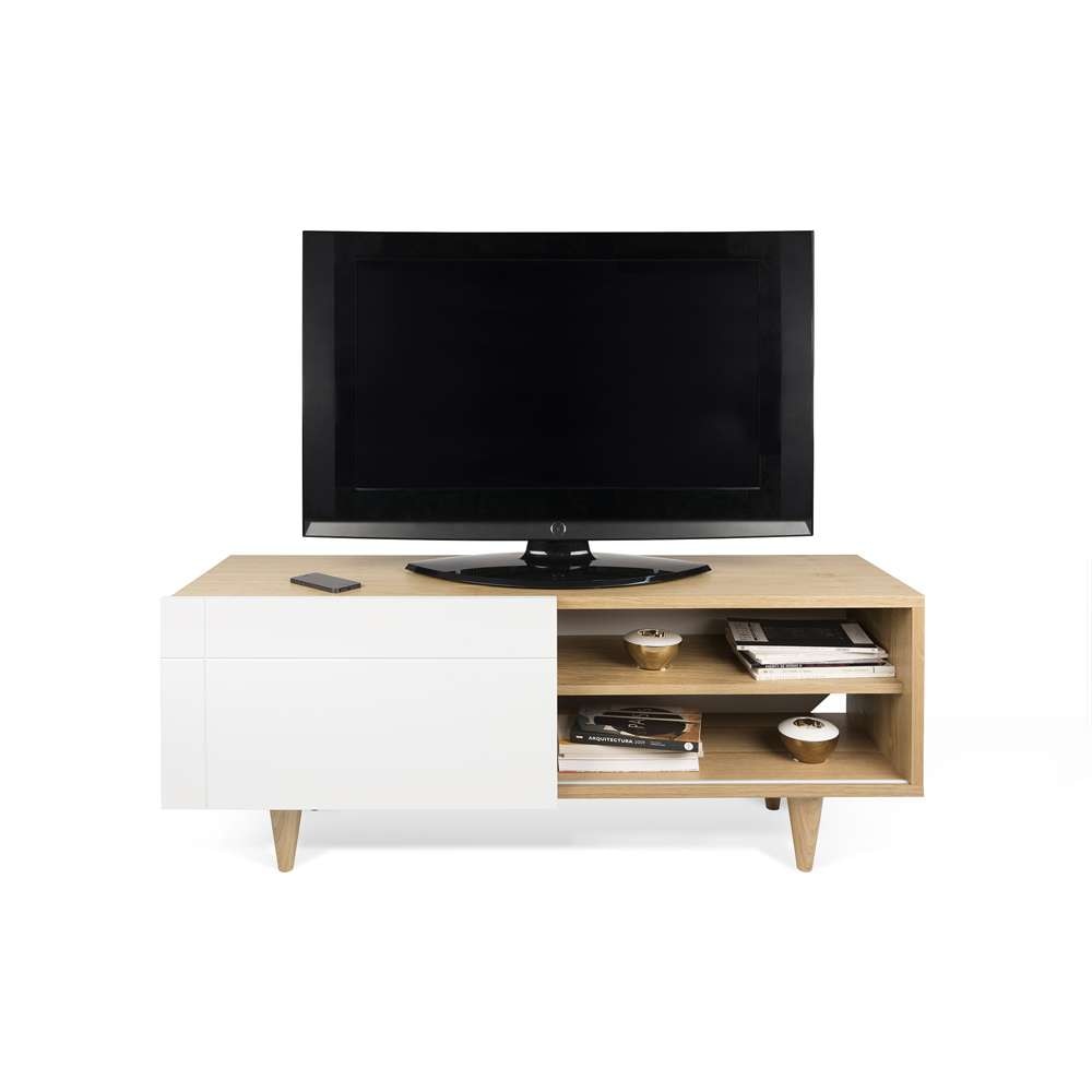 TEMAHOME - Cruz Tv Table in Oak / Pure White - 9003639036 veiw 1