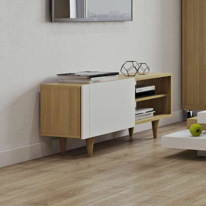 TEMAHOME - Cruz Tv Table in Oak / Pure White - 9003639036 veiw 6