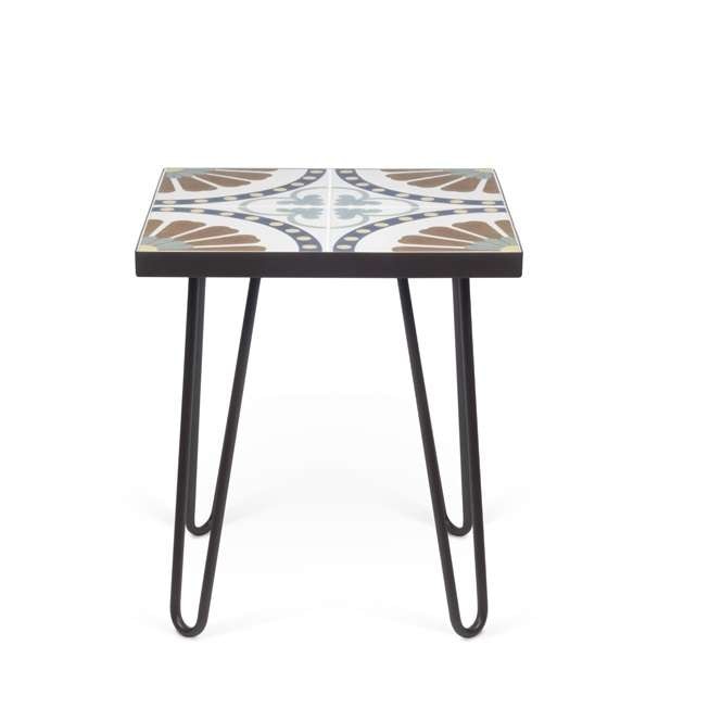 TEMAHOME - Dalle End Table in Tile on MDF with Dark Grey Steel Legs - 9500627545 veiw 1