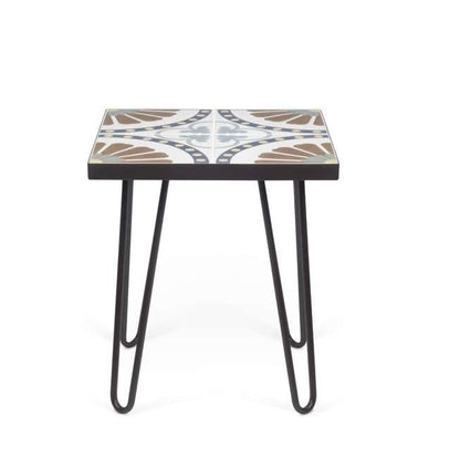 TEMAHOME - Dalle End Table in Tile on MDF with Dark Grey Steel Legs - 9500627545 veiw 1