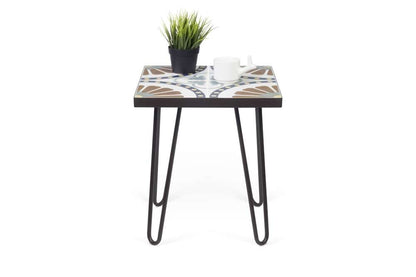 TEMAHOME - Dalle End Table in Tile on MDF with Dark Grey Steel Legs - 9500627545 veiw 2