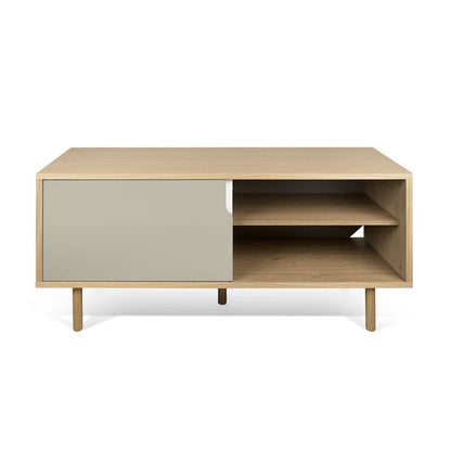 TEMAHOME - Dann 135 Sideboard with Wood Legs in Oak / Pure White & Matte Grey - 9003401473 veiw 4
