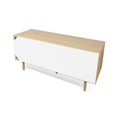 TEMAHOME - Dann 135 Sideboard with Wood Legs in Oak / Pure White & Matte Grey - 9003401473 veiw 5