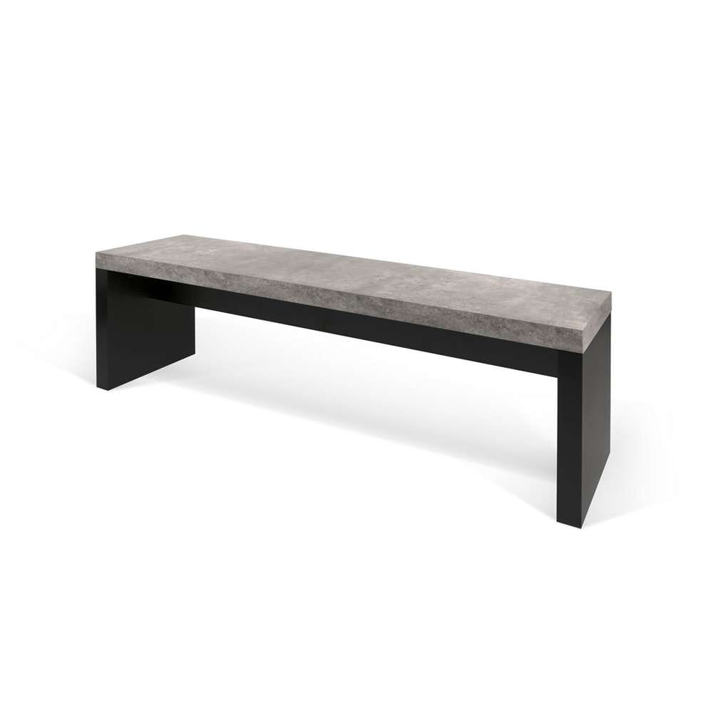 TEMAHOME - Detroit Bench in Concrete and Pure Black - 9000130663 veiw 3